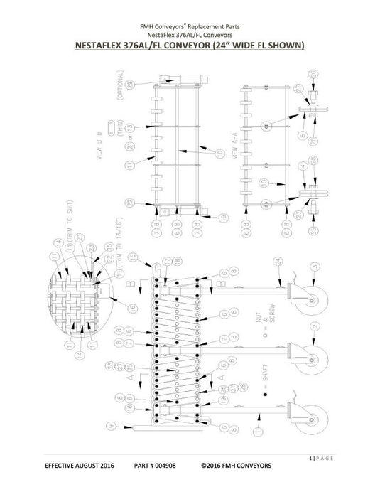 NestaFlex 376 Exploded Parts View